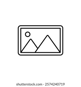 Picture icon linear logo isolated