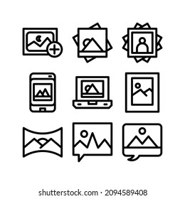 picture icon or logo isolated sign symbol vector illustration - Collection of high quality black style vector icons
