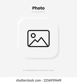 Picture icon or logo in line style. Example Image symbol for UI UX website mobile app. Vector elements EPS10.