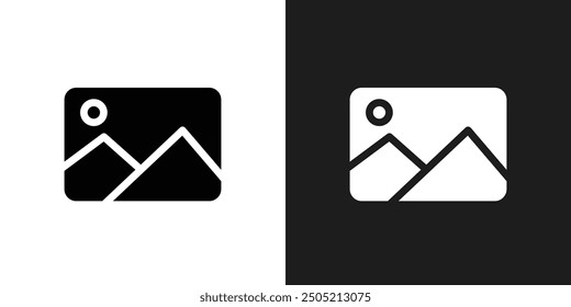 Picture icon logo set vector