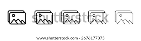 Picture icon for mobile concept and web design.