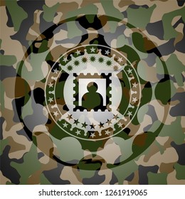picture icon on camo pattern