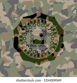 picture icon on camo texture