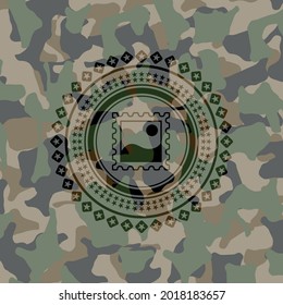 Bildsymbol auf Camo-Textur. 