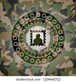 picture icon on camouflage pattern