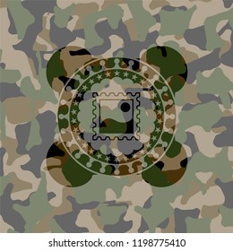 picture icon on camouflaged pattern