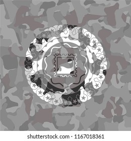 picture icon on grey camo pattern