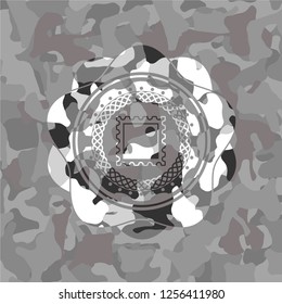 picture icon on grey camo pattern