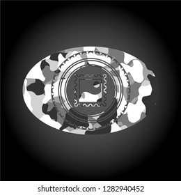 picture icon on grey camouflage pattern