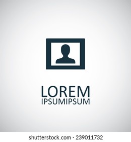 picture icon on white background 