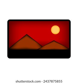 Icono de imagen sobre fondo blanco. Ilustración vectorial.