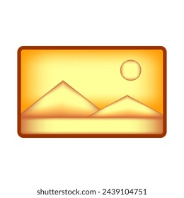 Picture icon on white background. Vector illustration.