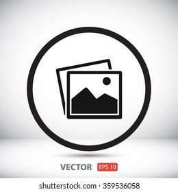 picture icon. One of set web icons