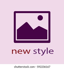 picture icon. One of set web icons