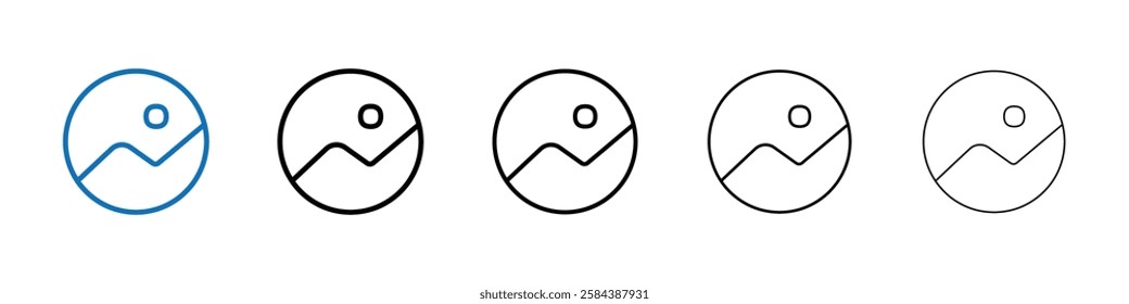 Picture icon Outline vector logo for web ui