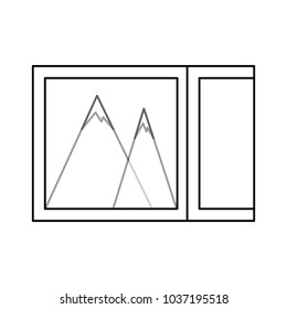 picture icon over white background vector illustration