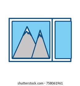 picture icon over white background vector illustration