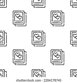 patrón de icono de imagen. Patrón de imagen sin brillo sobre fondo blanco.