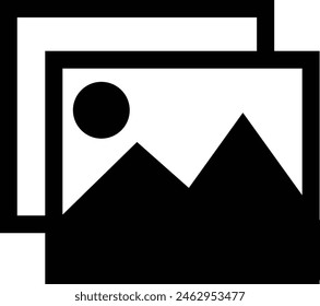 Picture icon. photo gallery sign and symbol. image icon design eps 10.