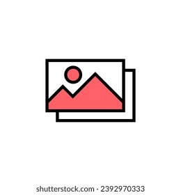 Picture icon set illustration. photo gallery sign and symbol. image icon