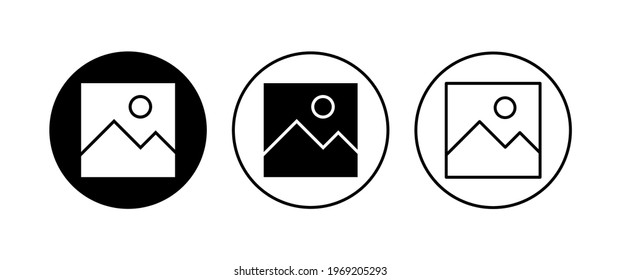 Picture icon set. photo gallery icon symbol