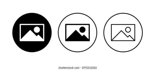 Picture icon set. photo gallery icon symbol
