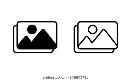 Picture icon set. photo gallery icon symbol