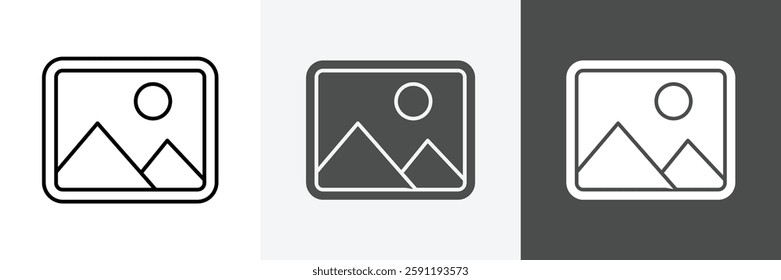 Picture icon set vector art