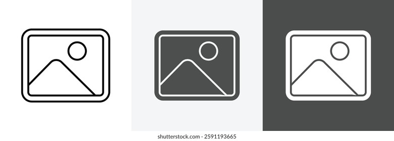 Picture icon set vector art