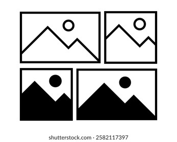 Picture icon set. Vector illustration.