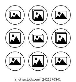 Bildsymbol-Vektor. Foto-Galerie-Zeichen und Symbol. Bildsymbol