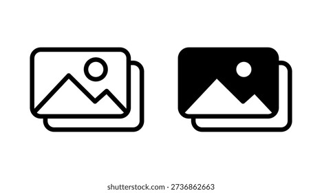 Picture icon set vector. photo gallery sign and symbol. image icon