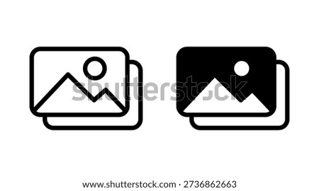 Picture icon set vector. photo gallery sign and symbol. image icon