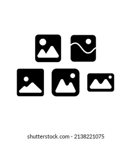 Icono de imagen Juego de símbolos de vector Ilustración de diseño