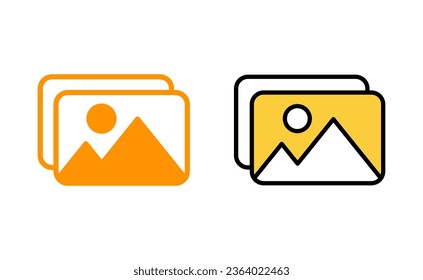 Picture icon set for web and mobile app. photo gallery sign and symbol. image icon