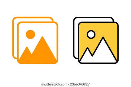 Picture icon set for web and mobile app. photo gallery sign and symbol. image icon