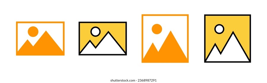 Bildsymbol für Web- und mobile App. Foto-Galerie-Zeichen und Symbol. Bildsymbol