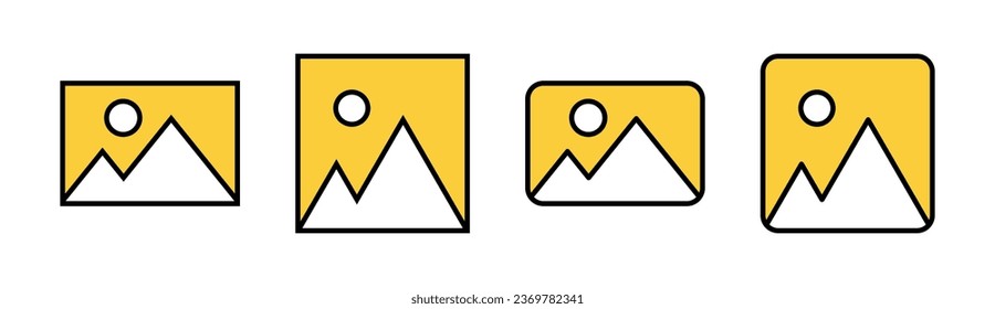 Picture icon set for web and mobile app. photo gallery sign and symbol. image icon