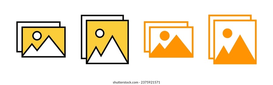 Picture icon set for web and mobile app. photo gallery sign and symbol. image icon