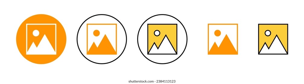 Picture icon set for web and mobile app. photo gallery sign and symbol. image icon