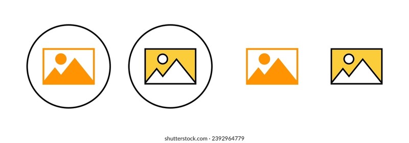 Picture icon set for web and mobile app. photo gallery sign and symbol. image icon