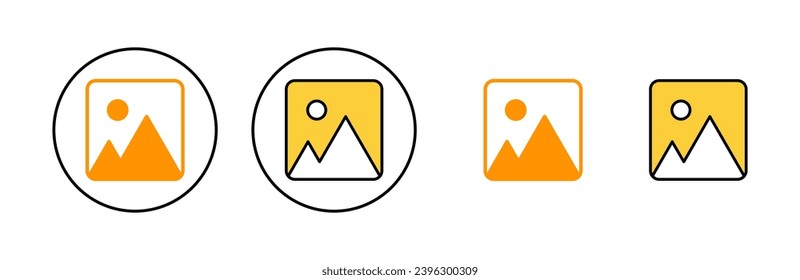 Picture icon set for web and mobile app. photo gallery sign and symbol. image icon
