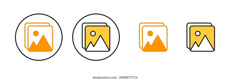 Picture icon set for web and mobile app. photo gallery sign and symbol. image icon