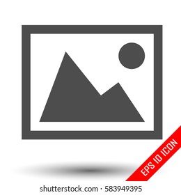 Picture icon. Picture sign. Simple flat logo of picture on white background. Vector illustration.