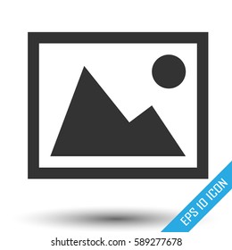 Picture icon. Picture sign. Simple flat logo of picture on white background. Vector illustration.