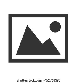 Picture icon. Simple flat logo of picture on white background. Vector illustration.