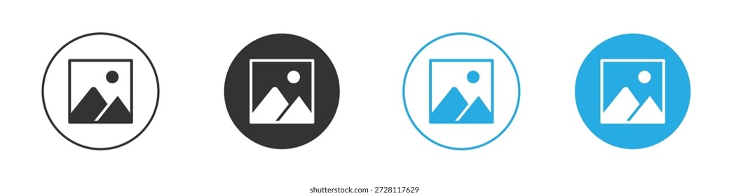 Icono de imagen. ilustración simple diseño gráfico negro doodle