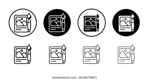 Picture icon Simple outline vector logo