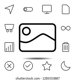 picture icon. Simple thin line, outline vector element of minimalistic, web icons set for UI and UX, website or mobile application