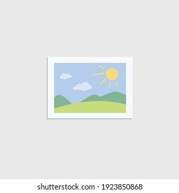 Picture icon - simple vector flat colorful illustration.